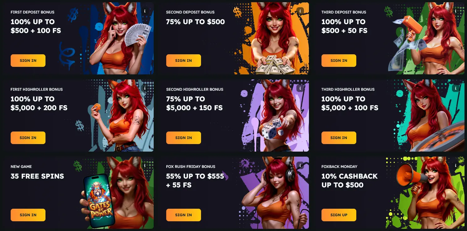 FoxSlots Casino Bonus & Promotions